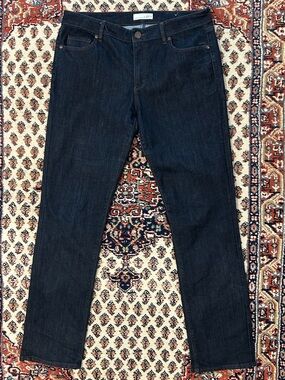 LOFT Curvy Straight Jeans Dark Wash 10 30